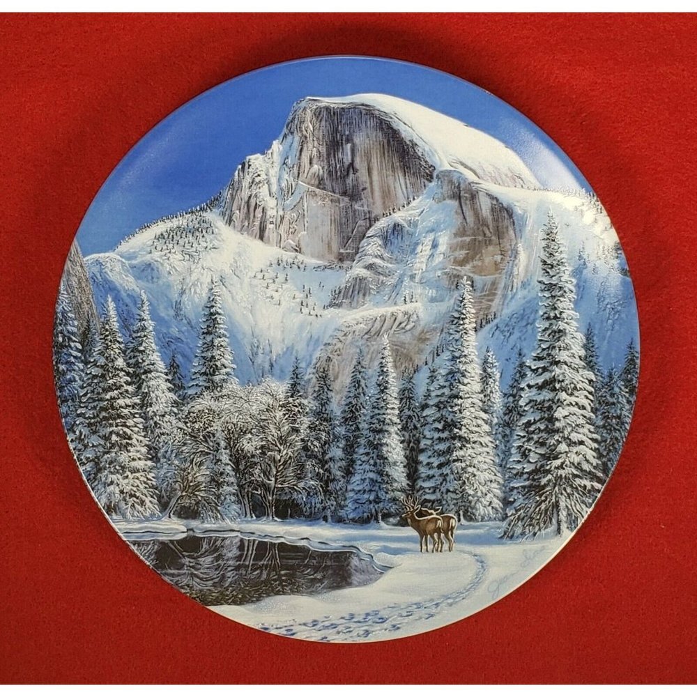 Nature's Legacy Series Plate "Blue Snow at Half Dome" by W.S.George MIB+COA